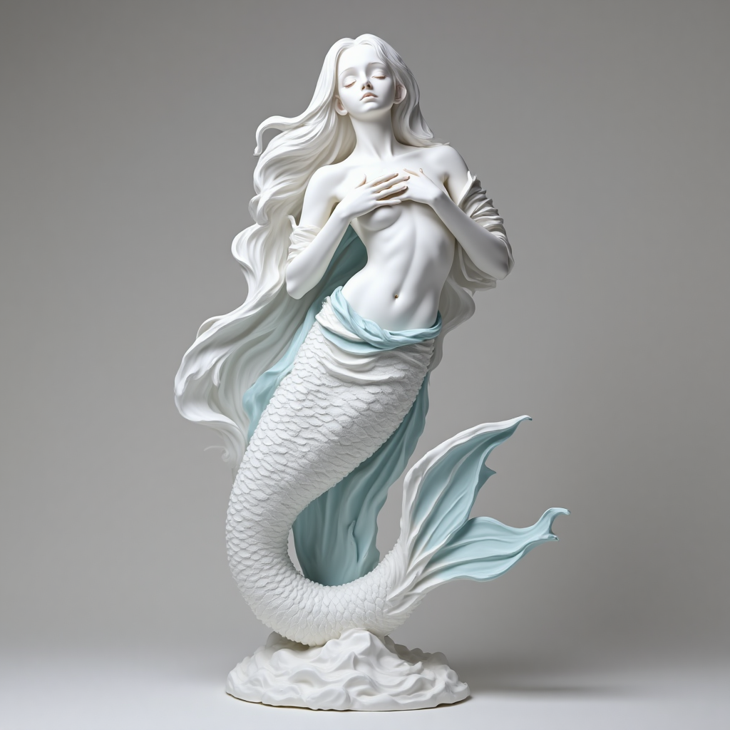 Lunar Tide Mermaid Sculpture | Statement Art