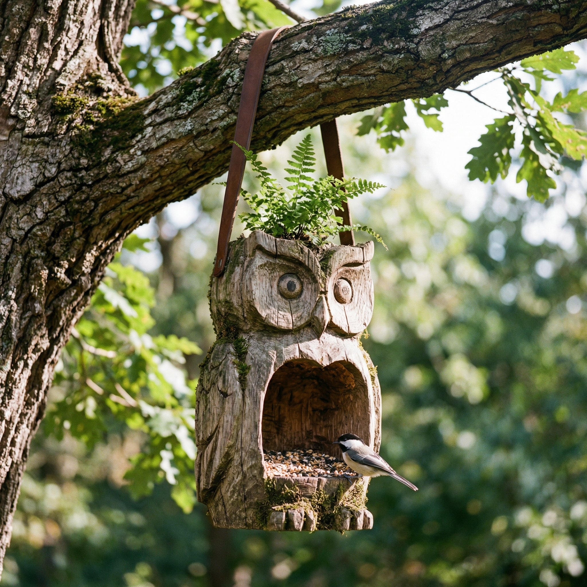 The Quiet Watcher  - Owl Watcher Feeder