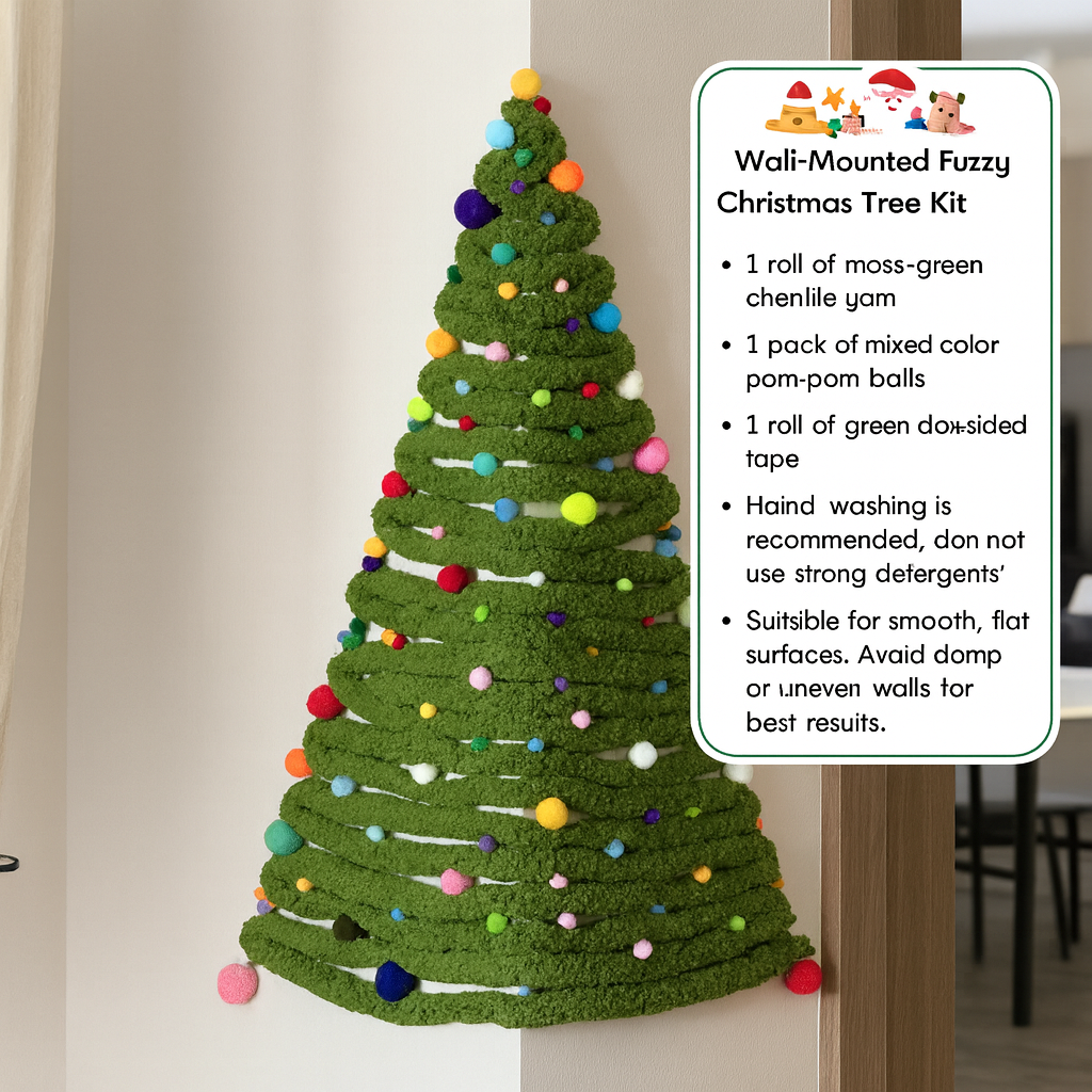 DIY Corner Hanging Felt Instant Christmas Tree