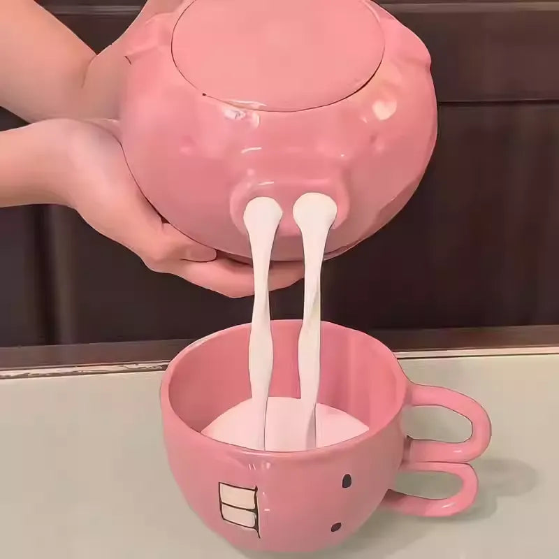 Cute Cartoon Piggy Teapot