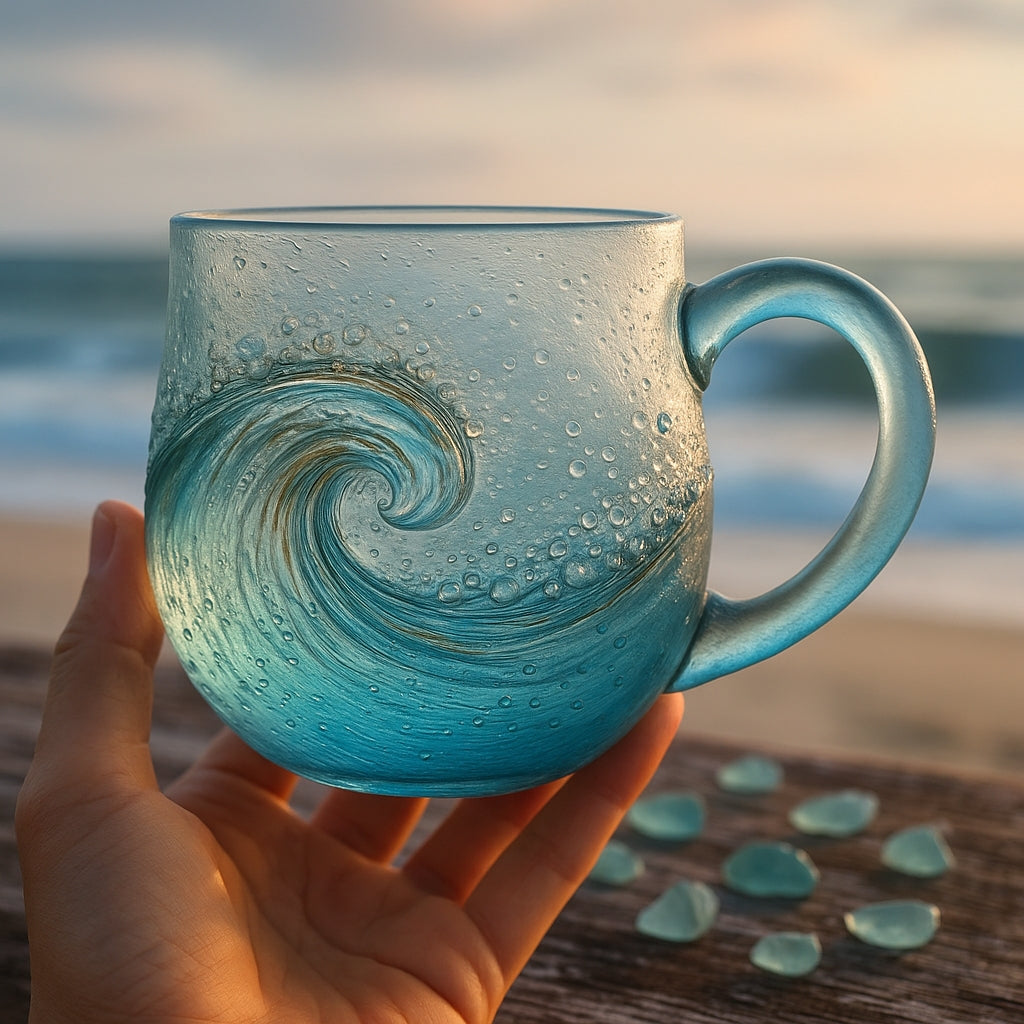 🌊Sea Glass Wave Mug
