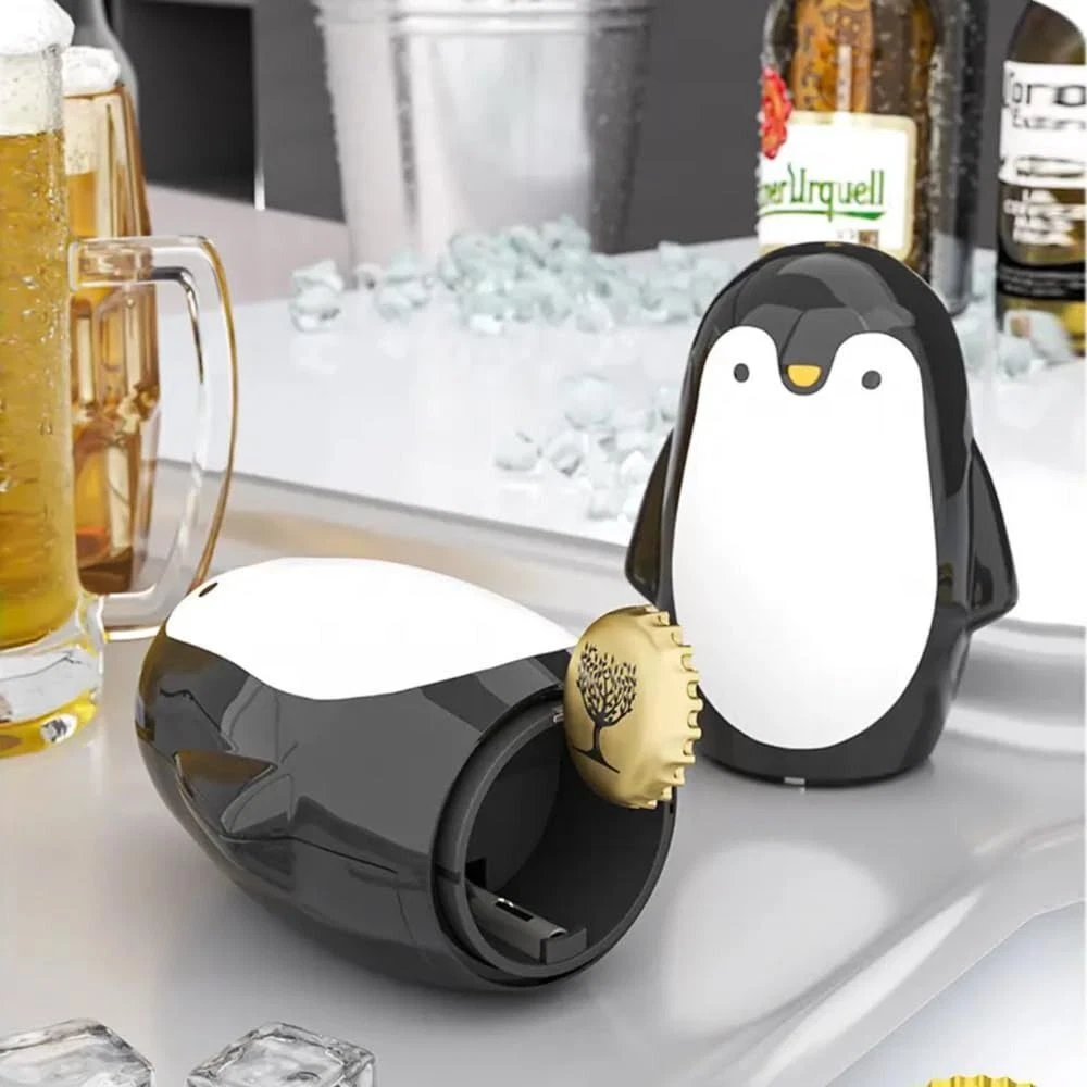 Stainless Steel Penguin Bottle Opener Manual Food Can Opener Food Can Tin