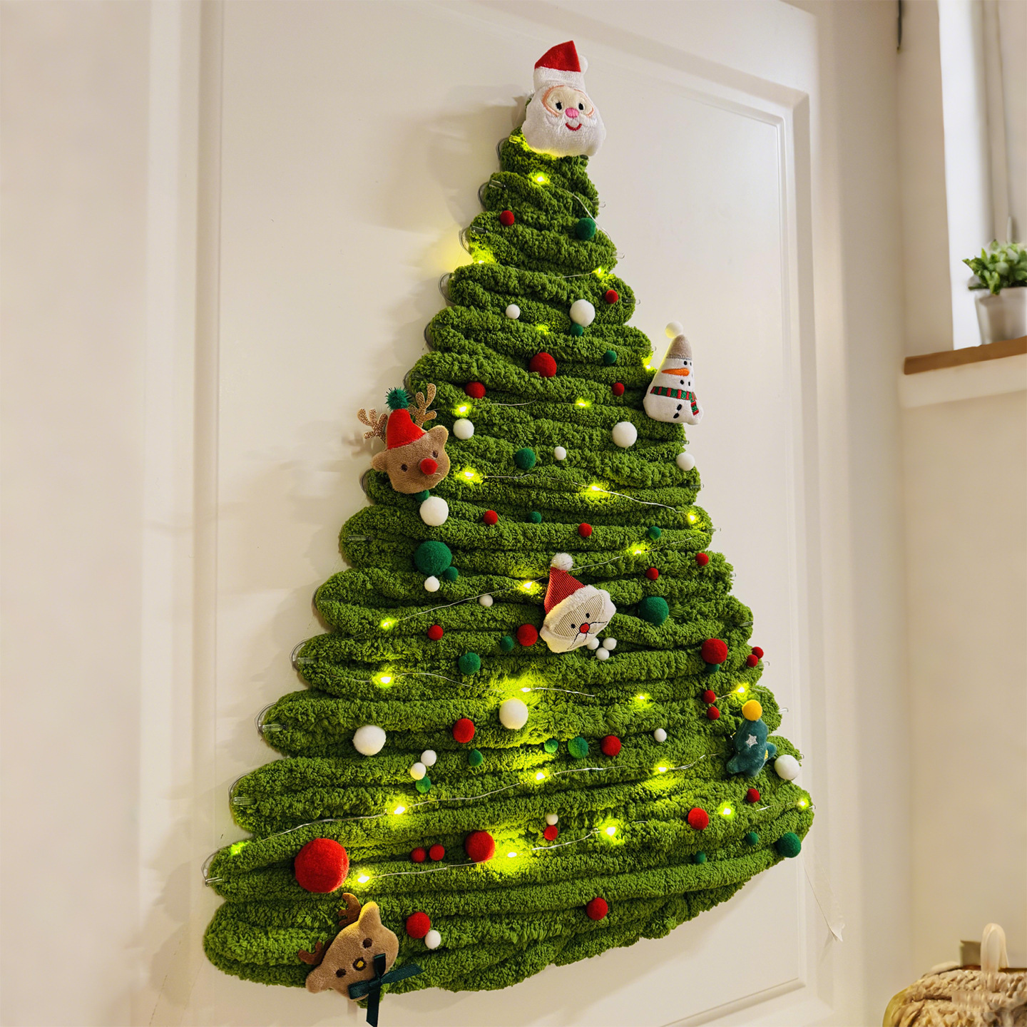 DIY Corner Hanging Felt Instant Christmas Tree